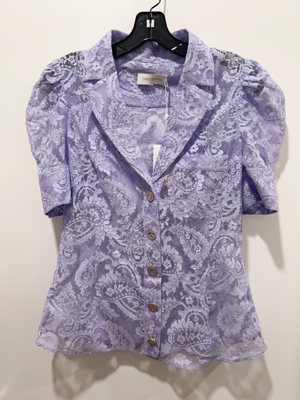 NWT AU1 Zimmermann High Tide Lace Top